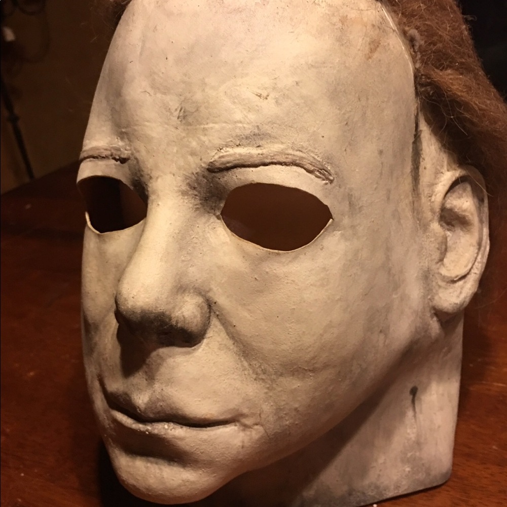 Replica Michael Myers Halloween mask cast signed